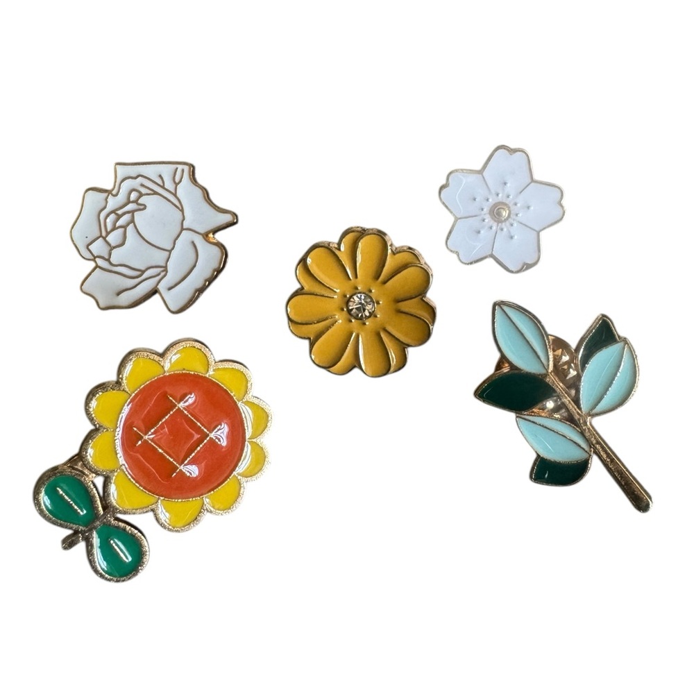 Floral Enamel Pin Set - Multicolor - Picture 3 of 5